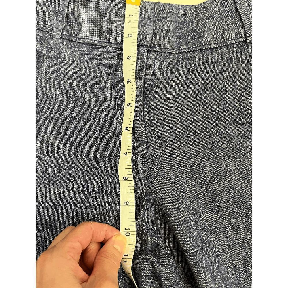 Ann Taylor Loft Womens Flat Front Flared Leg Trouser Dress Pants Blue Size 10 - Picture 7 of 9